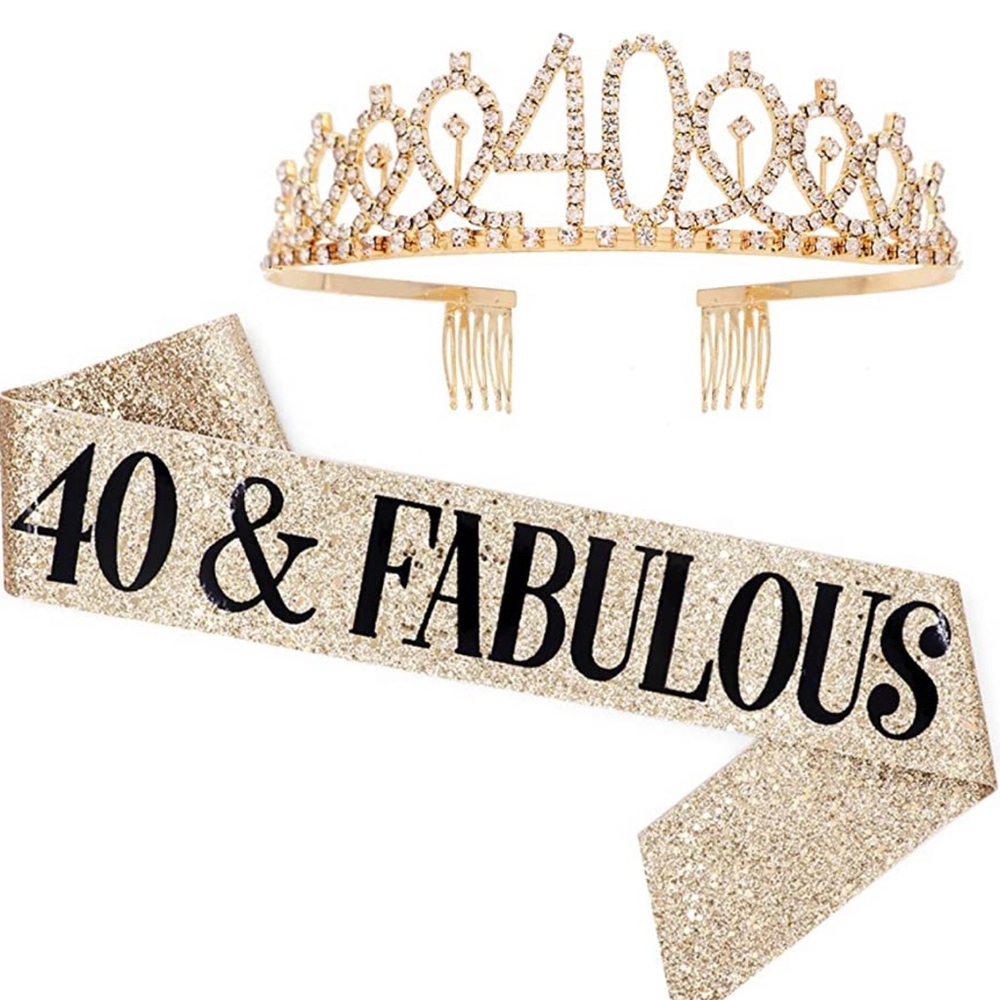 40 th birthday sash and tiara